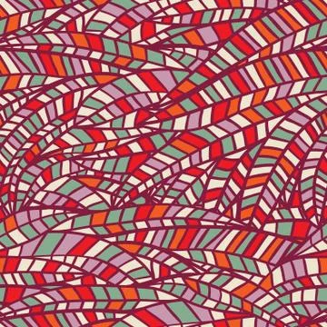 Seamless abstract hand-drawn waves pattern, wavy background. seamless pattern Stock Illustration