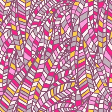 Seamless abstract hand-drawn waves pattern, wavy background. seamless pattern Illustrazione stock