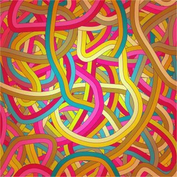 Seamless abstract hand-drawn waves pattern, wavy background. seamless pattern Stockillustratie