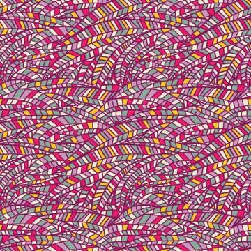 Seamless abstract hand-drawn waves pattern, wavy background. seamless pattern Illustrazione stock