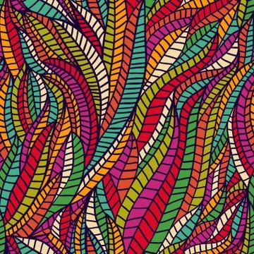 Seamless abstract hand-drawn waves pattern, wavy background. seamless pattern Illustrazione stock