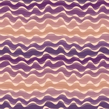 Seamless abstract hand-drawn waves pattern, wavy background. seamless pattern Stockillustratie