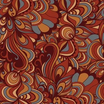 Seamless abstract hand-drawn waves pattern, wavy background. seamless pattern Stock Illustration