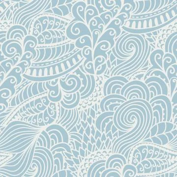 Seamless abstract hand-drawn waves pattern, wavy background. seamless pattern 스톡 일러스트