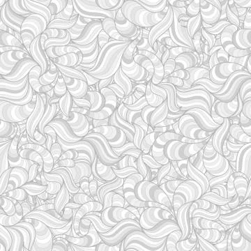 Seamless abstract hand-drawn waves pattern Stock Illustration