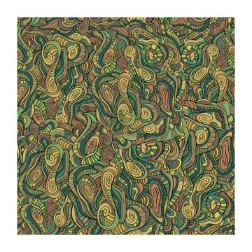 Seamless abstract hand-drawn waves pattern Illustrazione stock