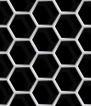 Seamless abstract honeycomb mesh background - hexagons. Stock Illustration