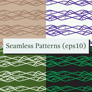 Seamless Abstract Horizontal Lines Pattern Background Stock Illustration