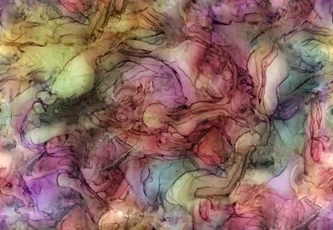 Seamless abstract illustration based on alcohol ink and acrylic paint イラスト素材