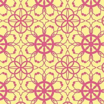 Seamless abstract illustration pattern made by joining mandalas Stock Illustration