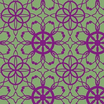 Seamless abstract illustration  pattern made by joining mandalas, Stock Illustration