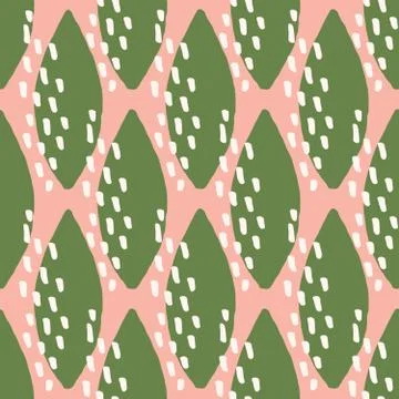 Seamless Abstract Leaf Shapes Pattern Illustrazione stock