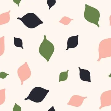 Seamless Abstract Leaf Shapes Pattern Illustrazione stock
