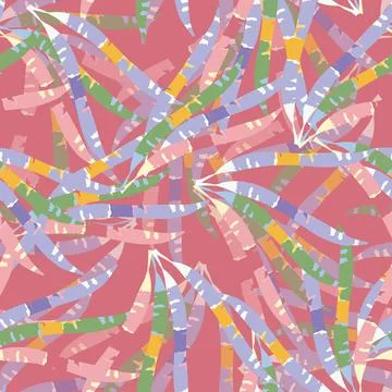 Seamless abstract leafs pattern background , greeting card or fabric Stock Illustration