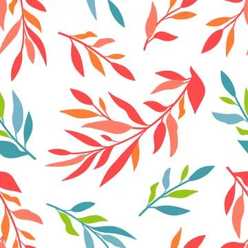 Seamless abstract leaves Ilustración de archivo