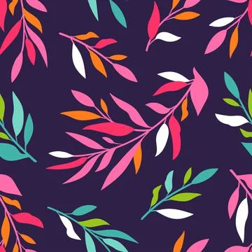 Seamless abstract leaves Stock Illustration