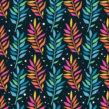 Seamless abstract leaves 库存插图
