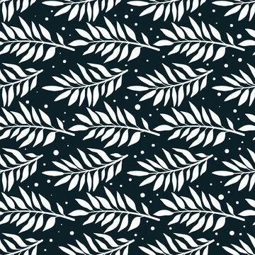 Seamless abstract leaves Illustrazione stock