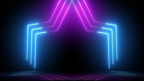 Seamless Abstract Light Beams Animation | Sci-Fi Neon Glow Loop 4K Stock Footage 304949055