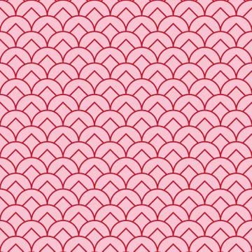 Seamless abstract linear fish scale texture. asian traditional ethnic illustr 스톡 일러스트