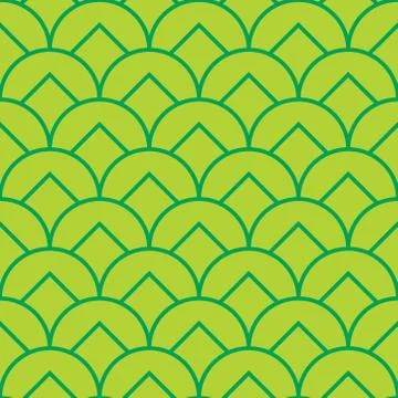 Seamless abstract linear fish scale texture. asian traditional ethnic illustr Stock Illustration