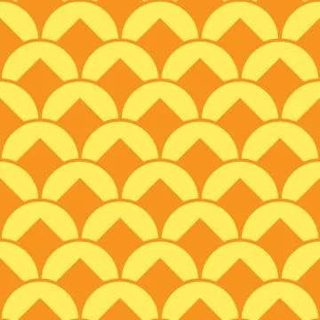 Seamless abstract linear fish scale texture. asian traditional ethnic illustr Stock Illustration