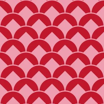 Seamless abstract linear fish scale texture. asian traditional ethnic illustr Stock Illustration