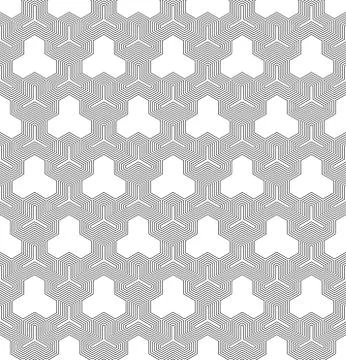 Seamless abstract linear geometric pattern .Black color. Illustrazione stock