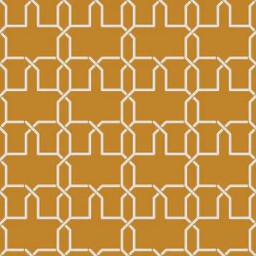 Seamless abstract linear grid indian art ornamental pattern. Stock Illustration