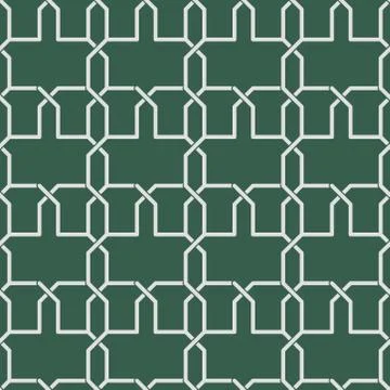 Seamless abstract linear grid indian art ornamental pattern. Stock Illustration