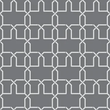 Seamless abstract linear grid indian art ornamental pattern. 스톡 일러스트