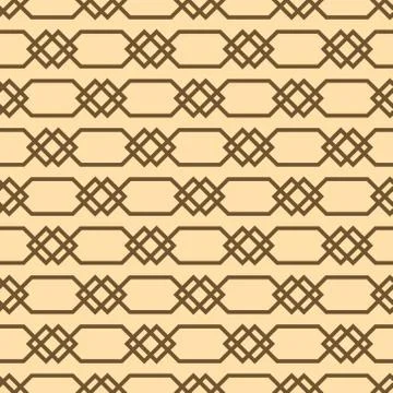 Seamless abstract linear grid indian, persian or moroccan art ornamental patt Stock Illustration