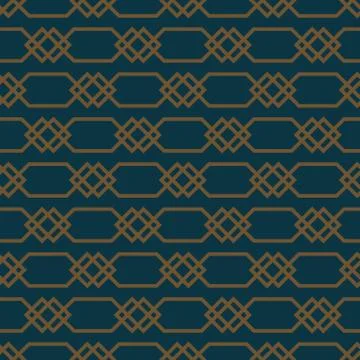 Seamless abstract linear grid indian, persian or moroccan art ornamental patt Stock Illustration