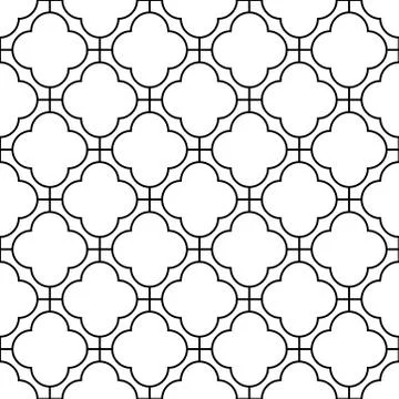 Seamless abstract linear grid indian, persian or moroccan art ornamental patt Stock Illustration