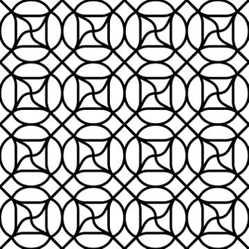 Seamless abstract linear grid indian, persian or moroccan art ornamental patt Stock Illustration