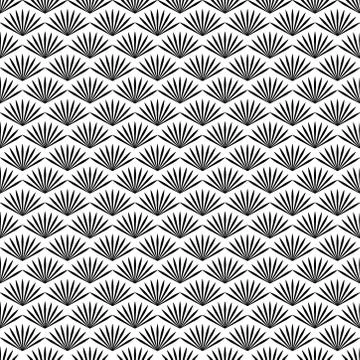 Seamless abstract linear pattern pattern. black and white illustration. Stock Illustration