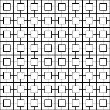 Seamless abstract linear square grid indian art ornamental pattern. Stock Illustration