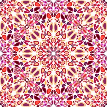 Seamless abstract mandala flower pattern background art Stock Illustration