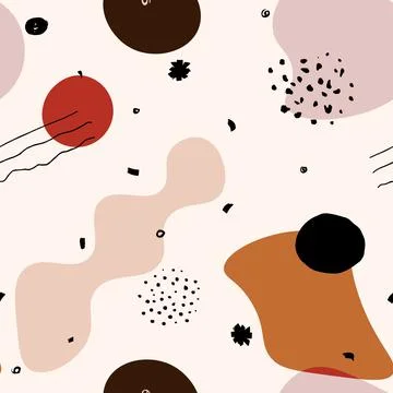 Seamless abstract Memphis nude pattern Stock Illustration