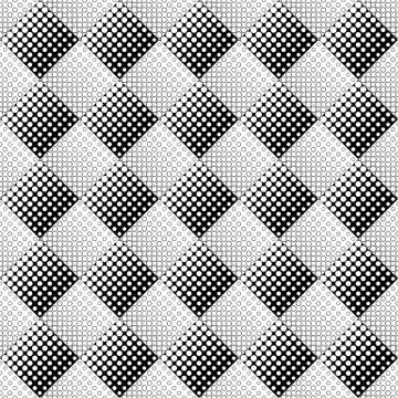 Seamless abstract monochrome circle pattern background design Stock Illustration