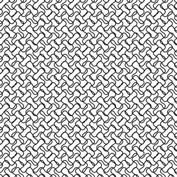 Seamless abstract monochrome pattern with intersecting wavy, zigzag lines. 스톡 일러스트