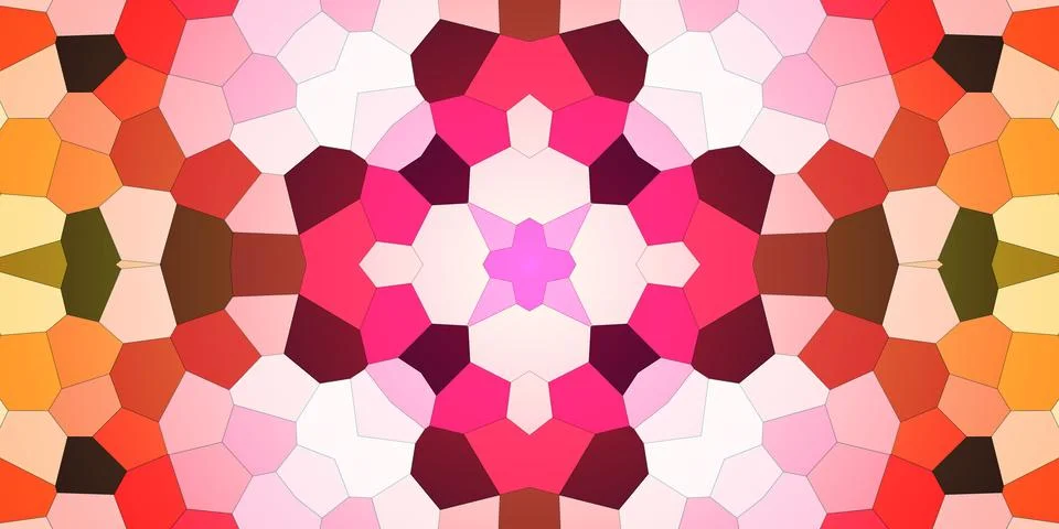 Seamless abstract mosaic pattern. Panoramic texture. Repeating pattern Stock Illustration