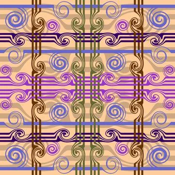 Seamless abstract multicolor pattern for filling the plane Stock Illustration