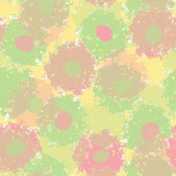 Seamless abstract multicolour flower pattern background , greeting card or fa Stock Illustration