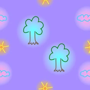 Seamless abstract nature pattern. Stock Illustration