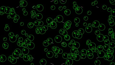 Seamless abstract neon green network of flowing digital connections on blac.. Stock Footage 339779470