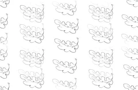 Seamless abstract oak leaf background. Stock Illustration