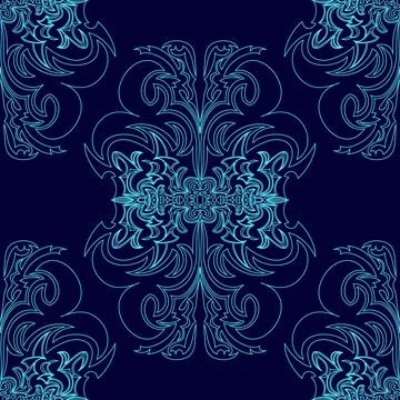 Seamless Abstract ornaments Background Pattern. Vector illustration Stock Illustration