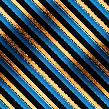 Seamless abstract parallel straight and curved lines, dark blue and gold Stock Illustration