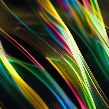 Seamless abstract parallel straight and curved lines and glowing streaks. Ele Stock-Illustration